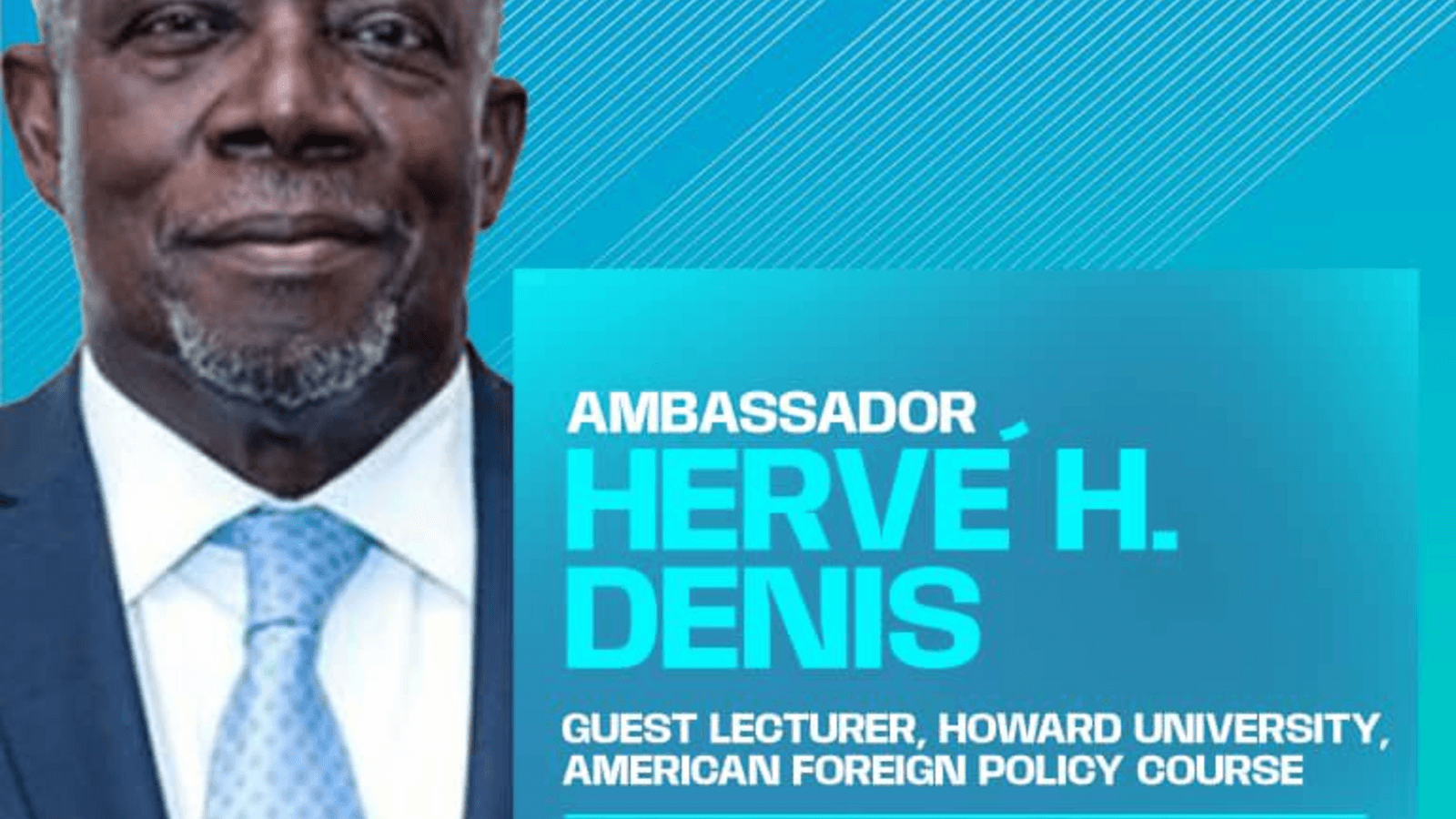 Event Flyer for Ambassador Herve Denis Visit to Political Science Department